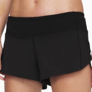 black lululemon speed up shorts